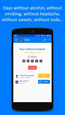 DWI  Days counter android App screenshot 3